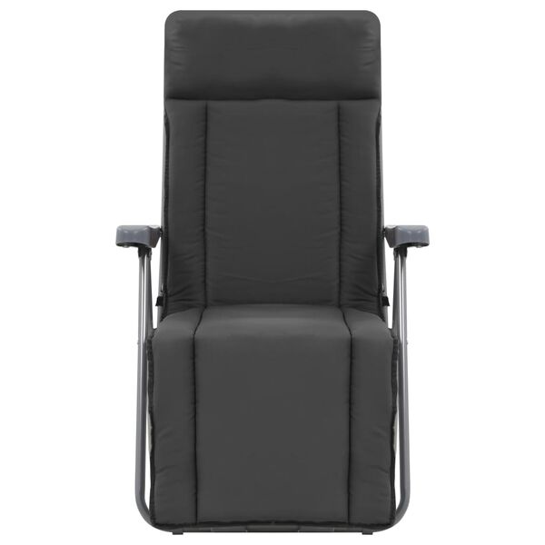 vidaXL Sedie da Giardino Pieghevoli con Cuscino 2 pz Grigio