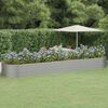 vidaXL Letto Giardino Acciaio Vernice a Polvere 584x140x68cm Argento