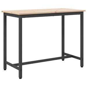 vidaXL tavolo Naturale 100 x 50 x 77 cm Legno ingegnerizzato e acciaio