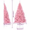 vidaXL Albero di Natale artificiale con luci integrate Rosa 240 cm PVC
