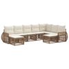 vidaXL Set Divano da Giardino 9 pcs Beige polyrattan