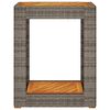 vidaXL Tavolino da Giardino Piano Legno Grigio 60x40x75 cm Polyrattan
