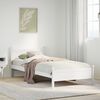 vidaXL Letto senza Materasso Bianco 75x190 in Legno Massello di Pino