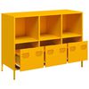 vidaXL Credenza Giallo Senape 101,5x39x73,5 cm Acciaio Laminato Freddo