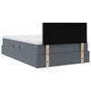 vidaXL Letto con contenitore e LED Grigio scuro 120 x 200 cm Velluto