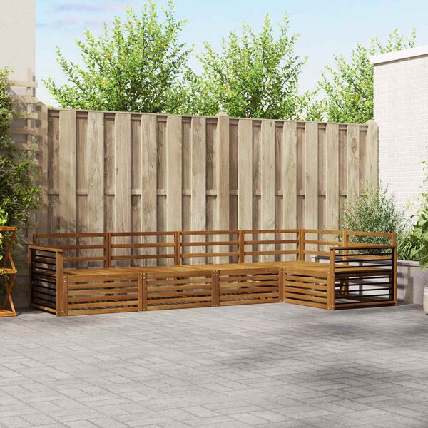 vidaXL Set di divani da esterno 5 pcs Naturale