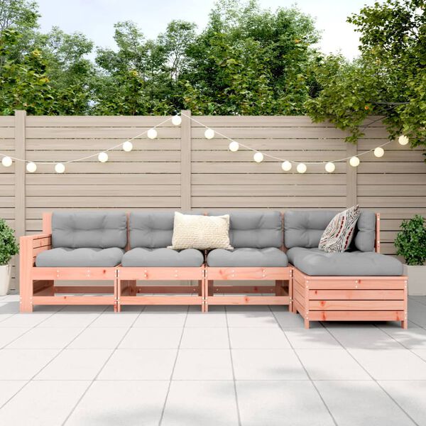 vidaXL Set Divani da Giardino 5 pz in Legno Massello Abete Douglas