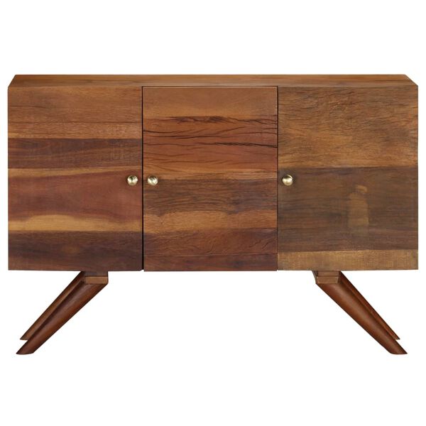 vidaXL Credenza in Legno Massello di Recupero 110x30x75 cm Marrone