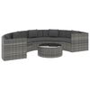 vidaXL Set Divani da Giardino 6 pz con Cuscini in Polyrattan Grigio