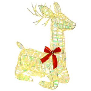 vidaXL Renna di Natale 3D LOVIISA 140 LED Bianco caldo 55 x 22 x 63 cm
