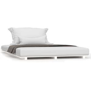 vidaXL Letto senza Materasso Bianco 120x190 cm Legno Massello di Pino