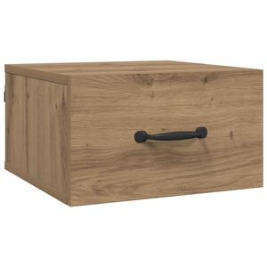 vidaXL Armadio da Notte Rovere Artigianale 35 x 35 x 20 cm