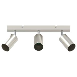 vidaXL Faretto da soffitto Nichel 38 x 6 x 16 cm Metallo