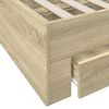 vidaXL Giroletto Cassetti Rovere Sonoma 150x200 cm Legno Multistrato