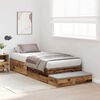 vidaXL Struttura letto con contenitore Legno vecchio 100 cm
