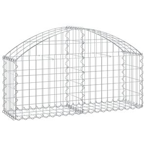 vidaXL Cesto Gabbione ad Arco 100x30x40/60 cm Ferro Zincato