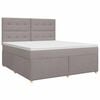 vidaXL Letto box spring con materasso Tortora 140 x 200 cm Tessuto