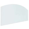 vidaXL Piastra in vetro per camino Trasparente 120 x 60 cm Vetro