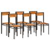 vidaXL Sedie da Pranzo 6 pz in Legno Massello di Acacia