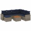 vidaXL Set Divani da Giardino 8 pz con Cuscini Grigio in Polyrattan