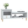 vidaXL Tavolino da Salotto Bianco Lucido 100x50x45cm Legno Multistrato