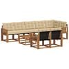 vidaXL Set di divani da esterno 9 pz Naturale e Beige