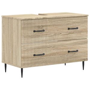 vidaXL Armadio per Lavabo da Bagno HAARLEM Rovere Sonoma