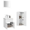 vidaXL Set Mobili da Bagno Bianco Lucido in Legno Multistrato