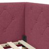 vidaXL Cornice del letto ad angolo Rosso Vino 80 x 200 cm Tessuto