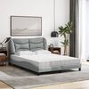 vidaXL Letto con Materasso Hvar Grigio Chiaro 140x200cm Tessuto