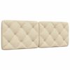 vidaXL Cuscino Testiera Crema 140 cm in Tessuto