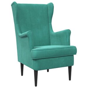 vidaXL Poltrona Turchese Velluto