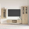 vidaXL Set mobile TV con porta FLORIN Rovere Sonoma Legno multistrato