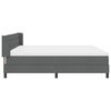 vidaXL Letto a molle con materasso Grigio scuro 200 x 200 cm Tessuto