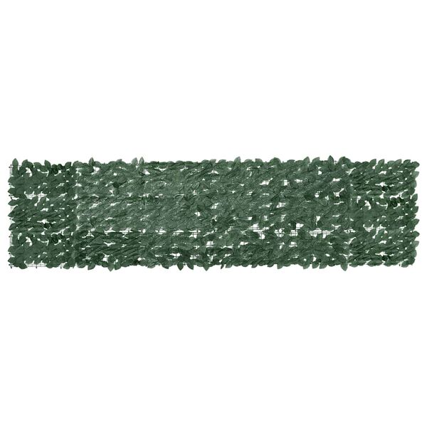 vidaXL Paravento da Balcone con Foglie Verde Scuro 300x75 cm
