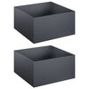 vidaXL Vaso da giardino 2 pz Antracite 40 x 40 x 30 cm