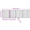 vidaXL Cancelletto per cani con porta pieghevole 4 pannelli marrone 320 cm in legno di pioppo