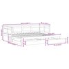 vidaXL Letto Estraibile con Cassetti senza Materasso Bianco 90x200 cm