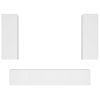 vidaXL Set di Mobili Porta TV 4 pz Bianco in Legno Multistrato
