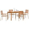 vidaXL Set da Pranzo per Giardino 5 pcs Beige Legno di Acacia Massello