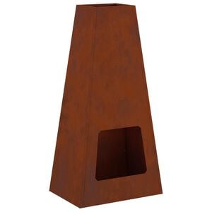 vidaXL Braciere Ruggine 50 x 35 x 100 cm Acciaio Corten