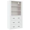 vidaXL Credenza Bianca in Legno Multistrato