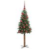 vidaXL Albero di Natale snodato con 150 LED con supporto Verde 150 cm