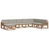 vidaXL Set di divani da esterno 8 pcs Grigio Naturale e Chiaro