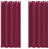 vidaXL Tende Blackout con Anelli 2 pz Rosso Vino 245 x 140 cm
