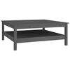 vidaXL Tavolino da Salotto Grigio 100x100x40 cm Legno Massello di Pino