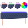 vidaXL Testiera a LED Blu 180x7x78/88 cm in Tessuto