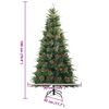 vidaXL Albero di Natale Artificiale con Rami Pieghevoli Verde 180 cm