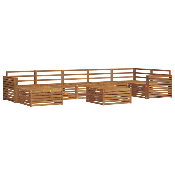 vidaXL Set divani 8 pcs Naturale Legno di Acacia Massello