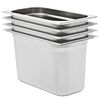 vidaXL Contenitori Gastronorm 4 pz GN 1/3 200 mm in Acciaio Inox